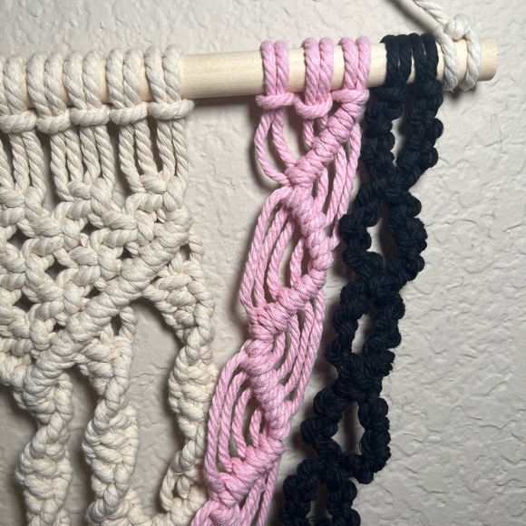 Handmade Macrame 3 Layered Wall Hanging Tapestry - Picture 2 of 3